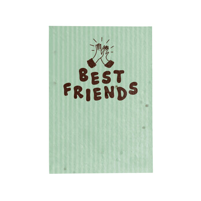 Postal Plantable Best Friends Con Semillas De Tomate – Papel De Algodón Reciclado - Resetea_0