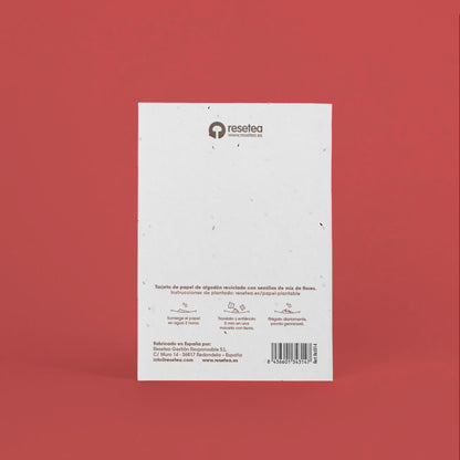 Postal Plantable Feliz Navidad Y Próspero Año Nuevo – Papel De Algodón Reciclado - Resetea_2