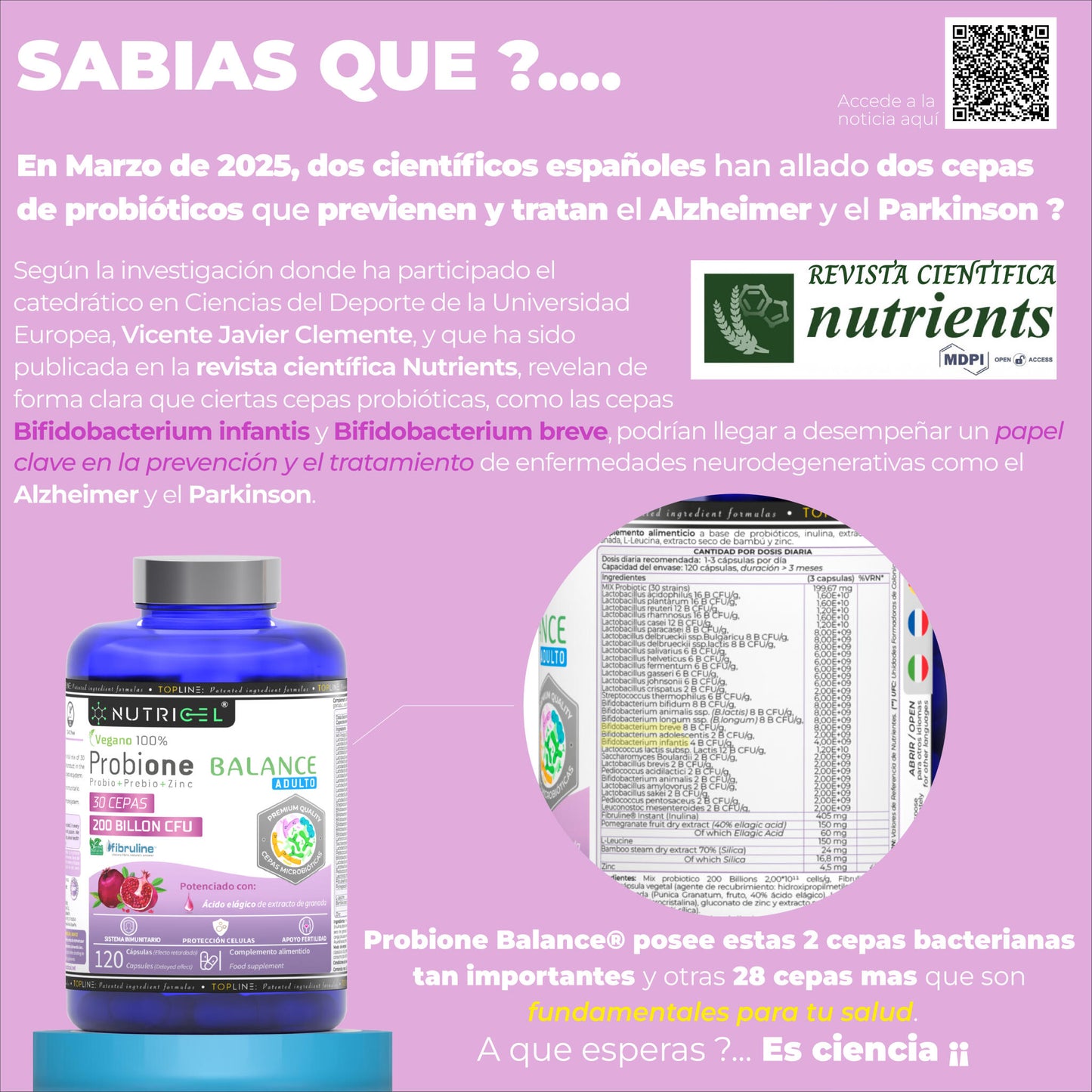 Probione Balance® - Probióticos Intestinales 30 Cepas + 200 Billones Ufc_4