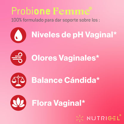 Probione Femme® - Probióticos Vaginales 10 Cepas Especificas + 100 Billones Ufc_1