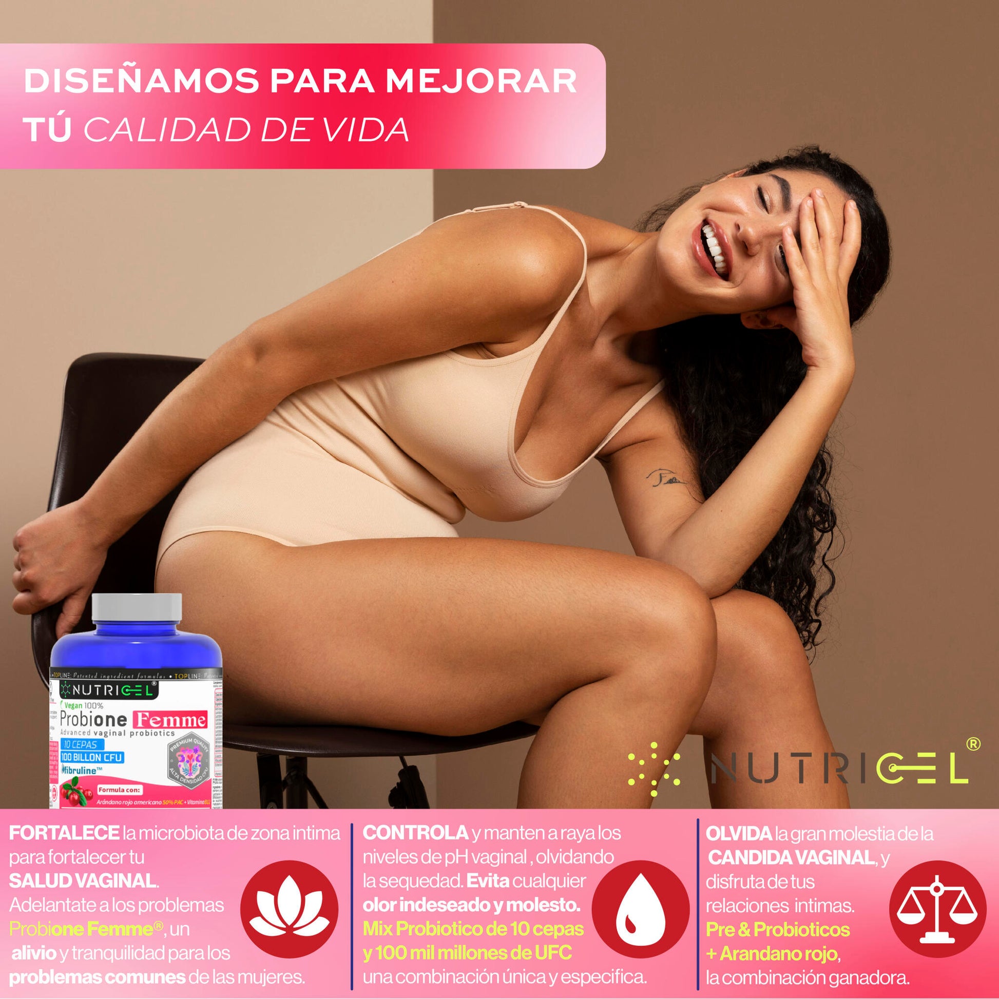 Probione Femme® - Probióticos Vaginales 10 Cepas Especificas + 100 Billones Ufc_3