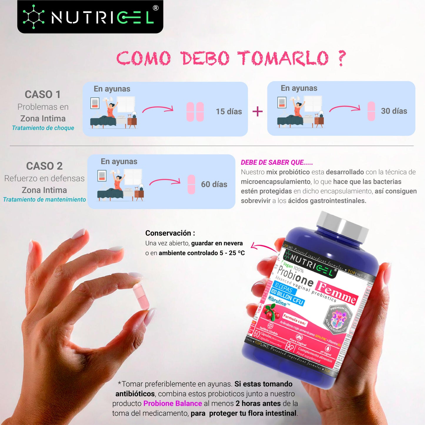 Probione Femme® - Probióticos Vaginales 10 Cepas Especificas + 100 Billones Ufc_4
