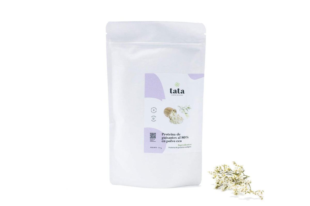 Proteína de guisante en polvo ecológica 80%, proteína vegetal vegana para batidos 1 kg_0