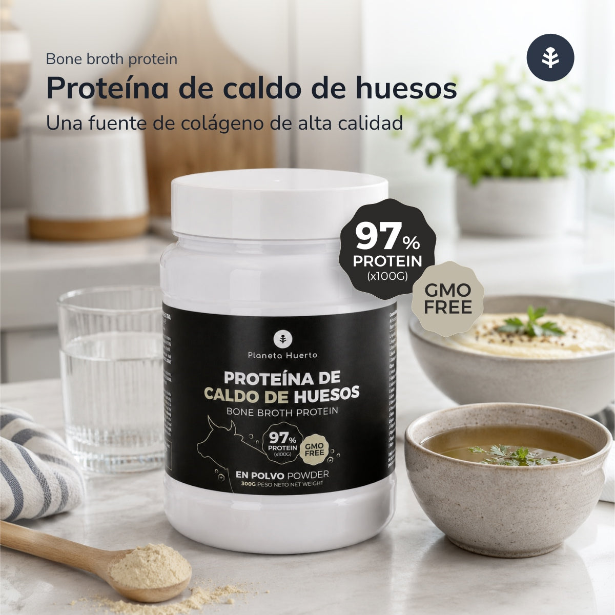 Proteína de caldo de huesos en polvo Planeta Huerto