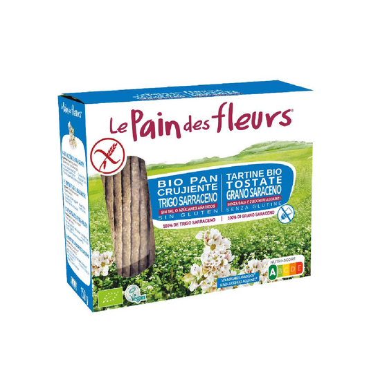 Bolachas de trigo sarraceno sem glúten e sem sal Le Pain de Fleurs biológicas 150g