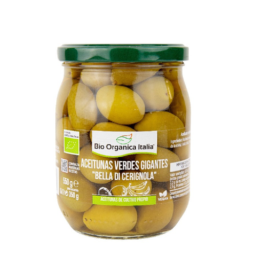 Azeitonas Verdes Gigantes Bio Organica Itália 550 gr