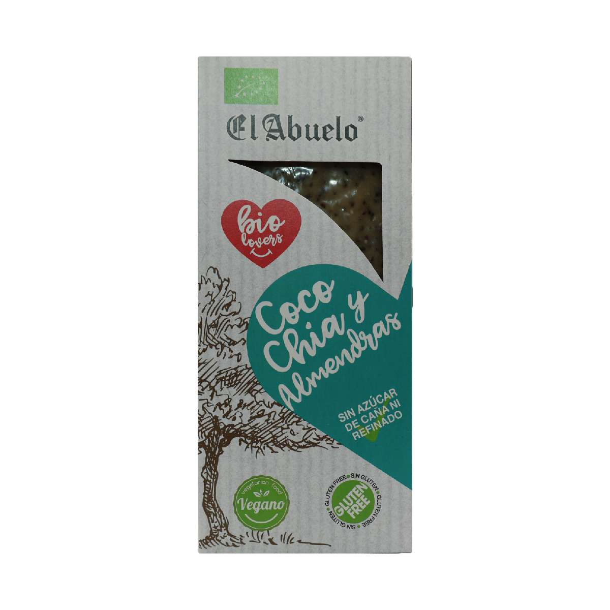 Nougat vegan de coco, chia e amêndoas ECO El Abuelo, 200 g