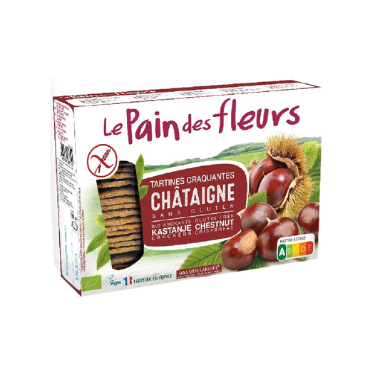 Bolachas Crocantes Torradas com Castanha Biológica Le pain de fleurs 300 g