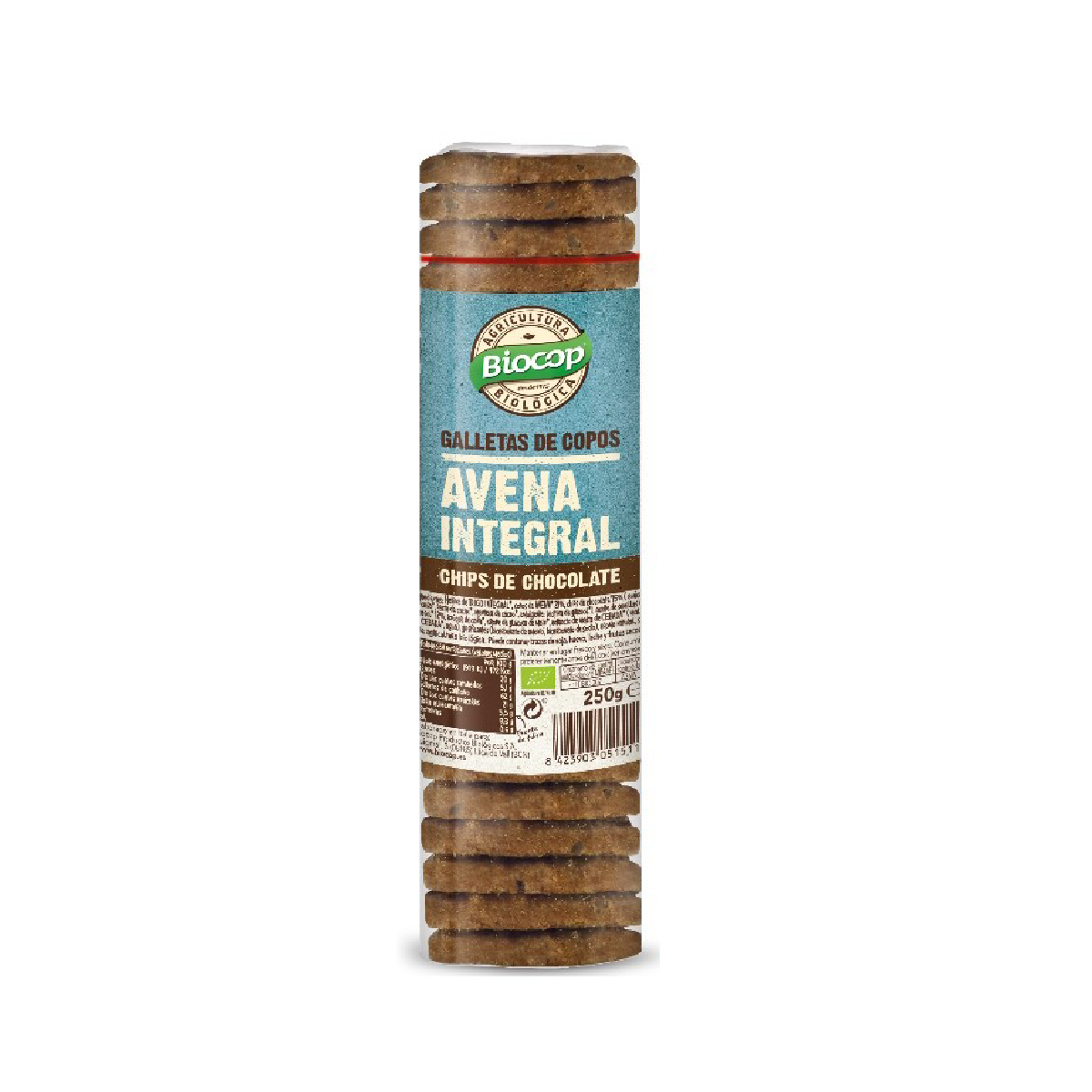Biocop Bolachas de aveia integral com pepitas de chocolate biológico 250 g