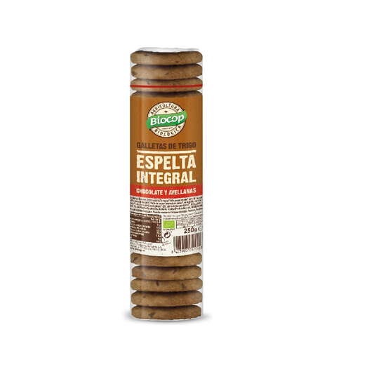 Biscoito de Espelta Integral com Chocolate e Avelãs Biocop Bio 250 g