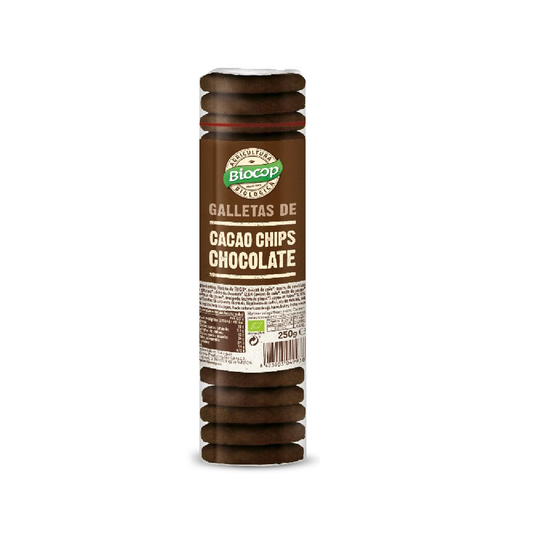 Biocop Biscoitos de cacau biológico com pepitas de chocolate 250 g