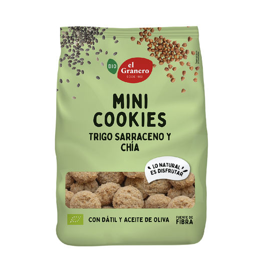 Galletas Mini Cookies de Trigo Sarraceno con Chia Bio El Granero 130 g