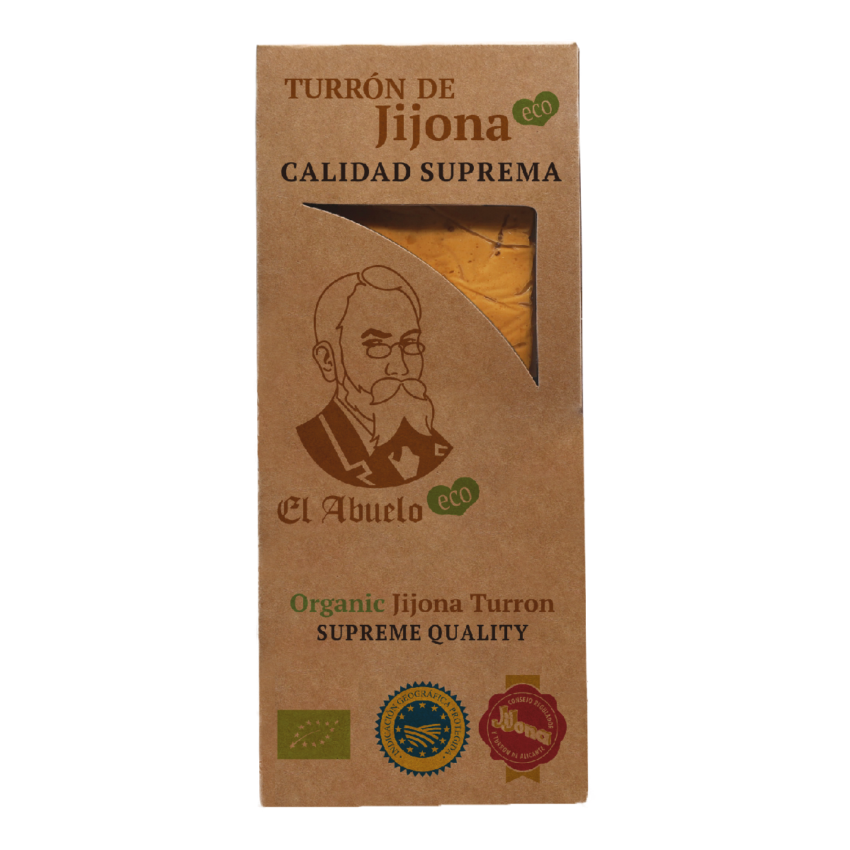 Nogado Jijona biológico com amêndoas, El Abuelo, 200 g