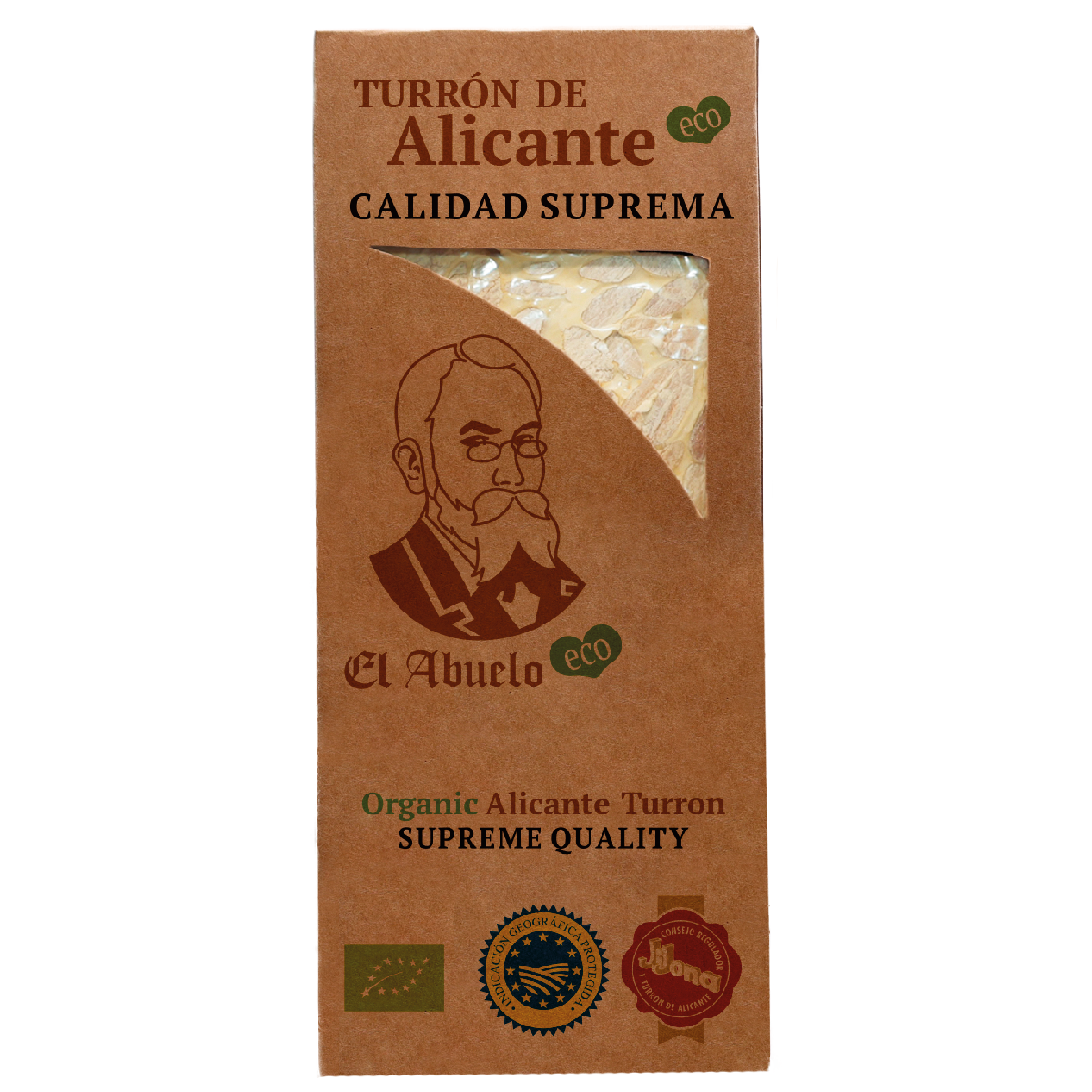 Nogado de amêndoa de Alicante biológico, El Abuelo, 200 g