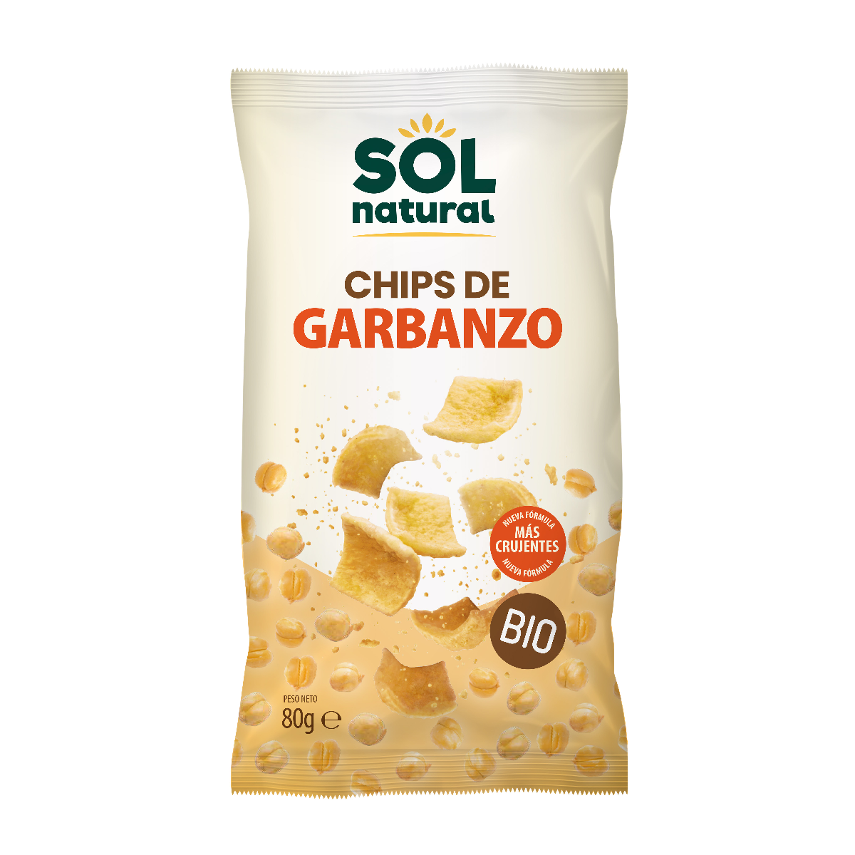 Chips de Grão de Bico Sol Natural 80g