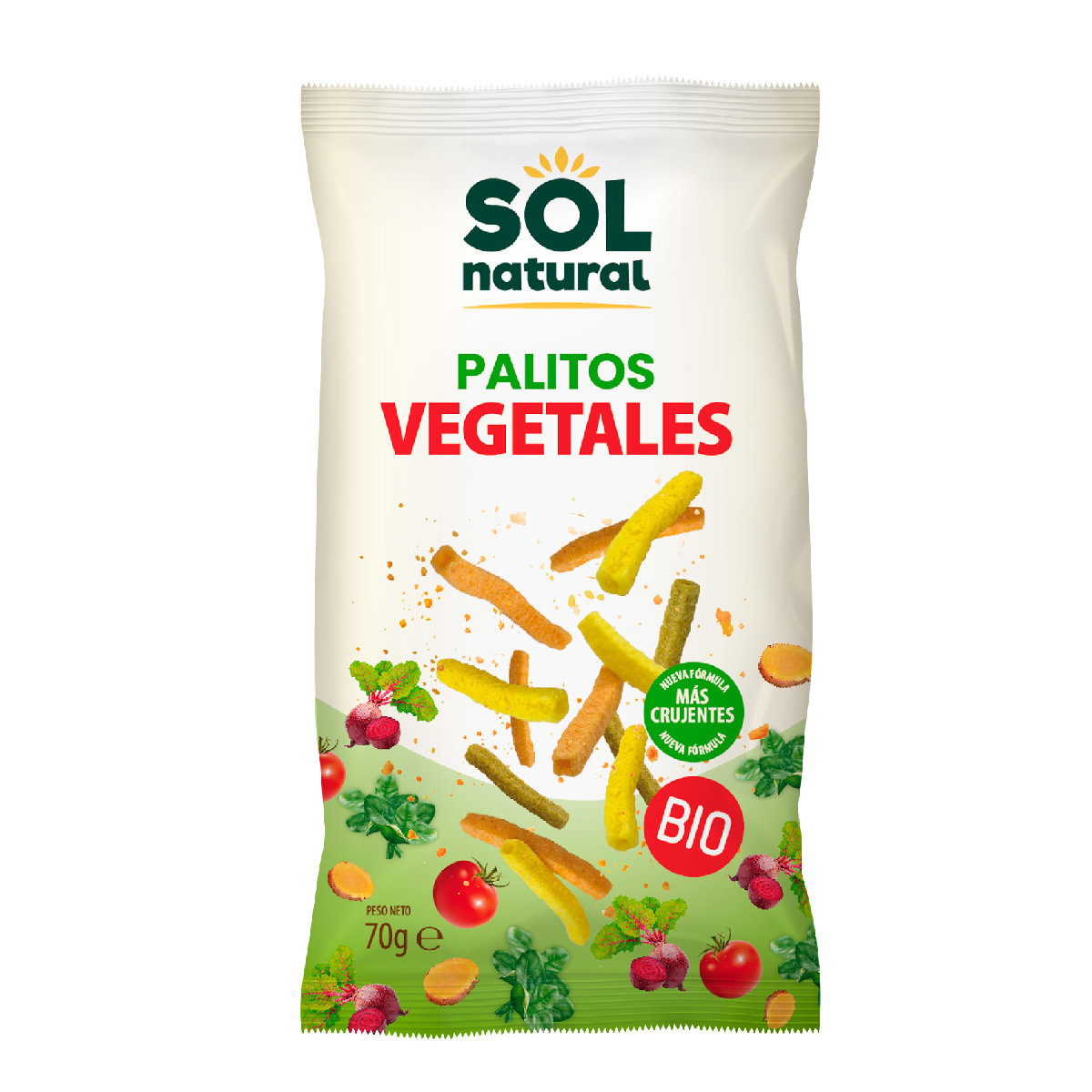 Palitos de Vegetais Biológicos Sol Natural 70g