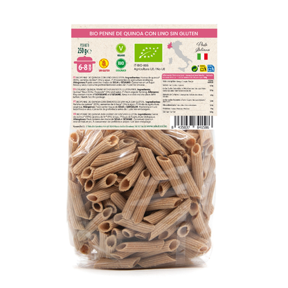 Noodles de quinoa biológica sem glúten com linhaça Sol Natural 250 g