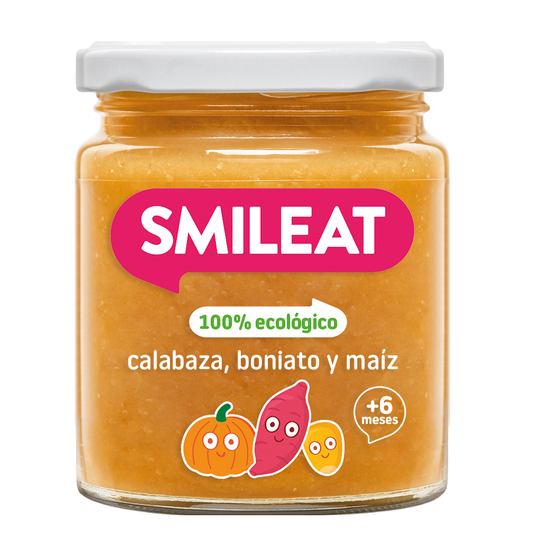 Tarrito BIO Calabaza, Boniato y Maíz +6 meses Smileat 220g