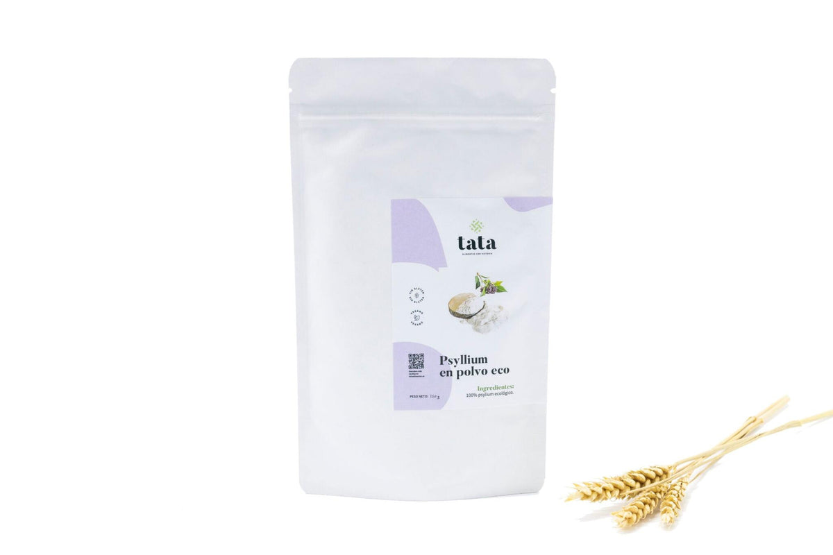 Psyllium en polvo ecológico, cáscara de Plantago ovata rica en fibra soluble 150 g_0