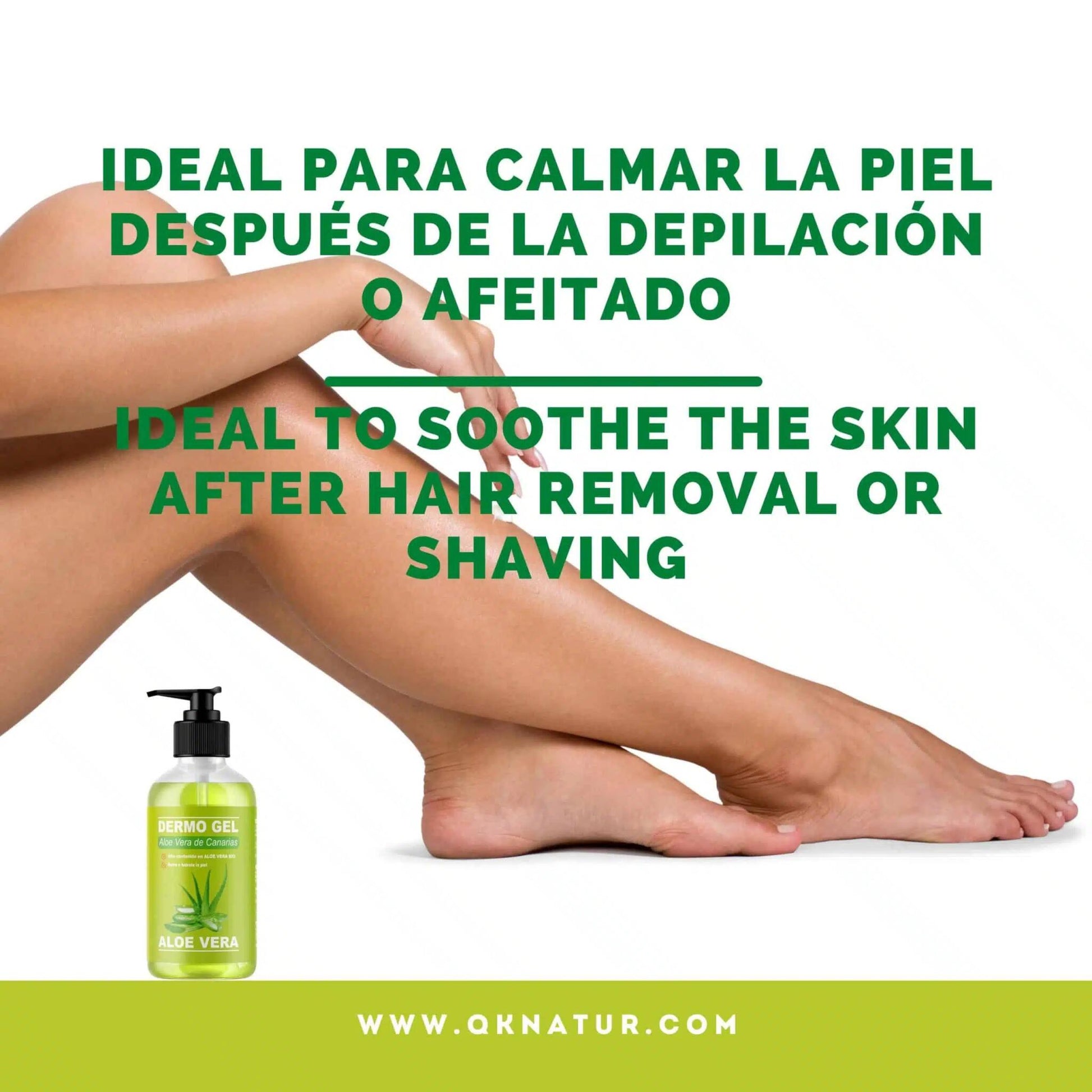 QKnatur - Dermo Gel Aloe Vera De Canarias Bio - Efecto Calmante, Nutre E Hidrata La Piel Para Cara Y Cuerpo - 250 Ml_2
