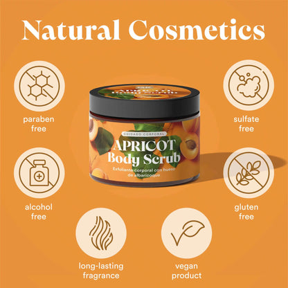 QKnatur - Exfoliante Corporal Con Hueso De Albaricoque 300 ml– Hidrata Y Nutre Con Extractos De Azahar, Rosa Y Hamamelis_1