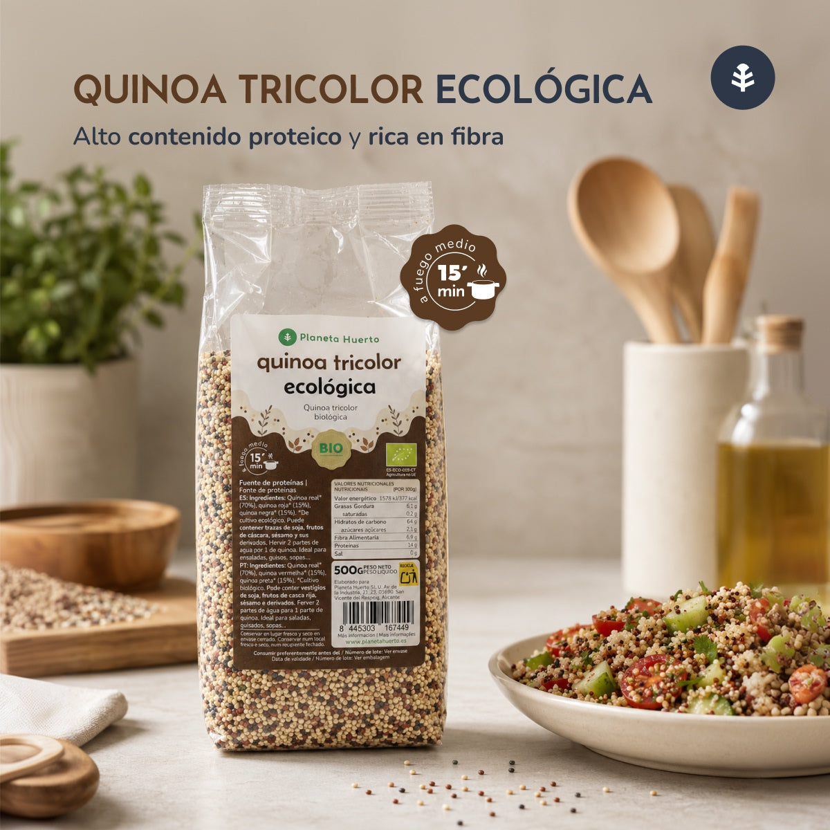 Quinoa Tricolor ECO Planeta Huerto 500 g