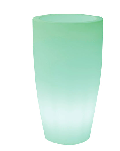 Macetero Bambú / Ø40x70 Cm. / Blanco / Rgb + Luz Fría Con Batería Recargable_0