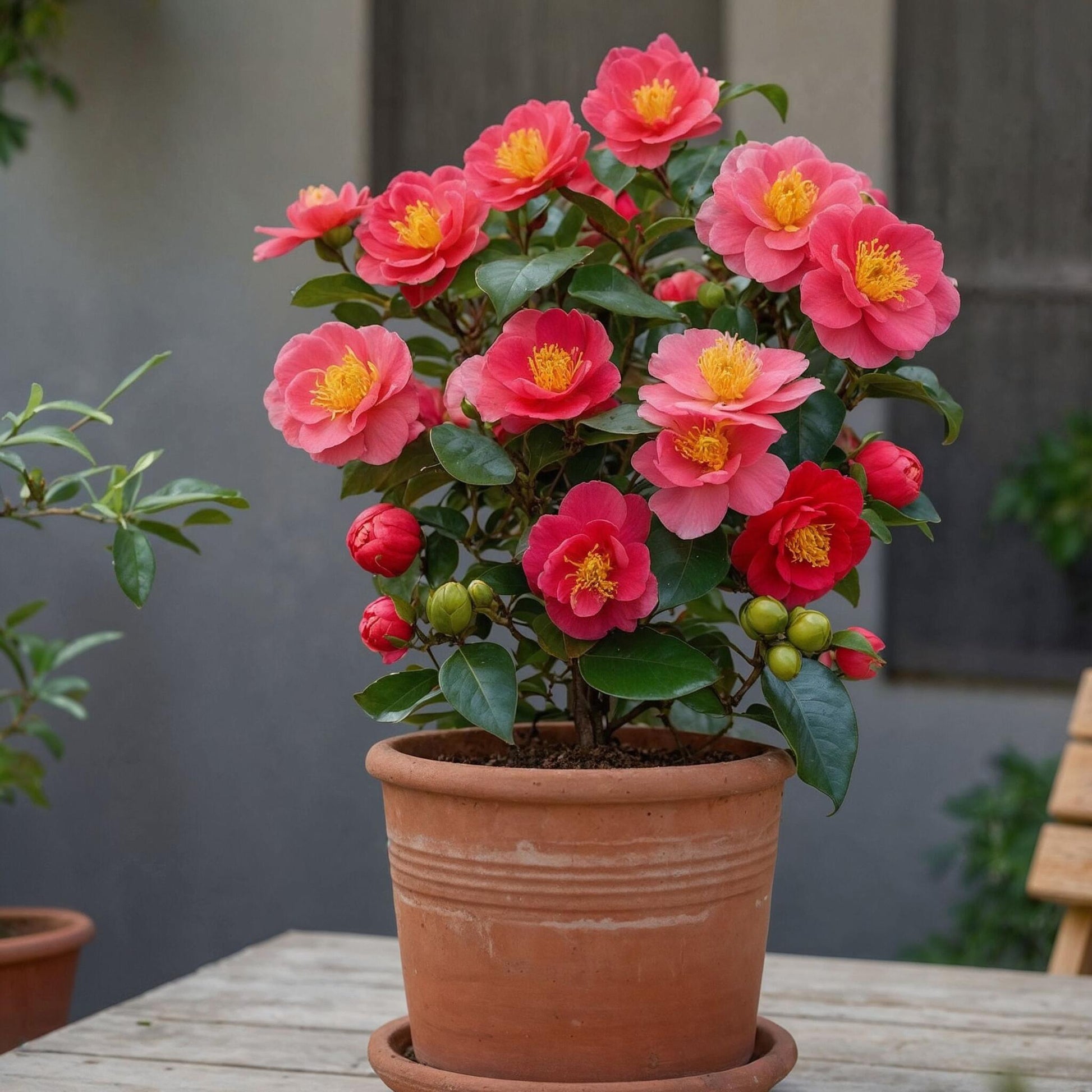 Rosa Japonesa - 2 Pzs - Camellia Japonica 'lady Campbell' - A60-70cm - ⌀19cm_1