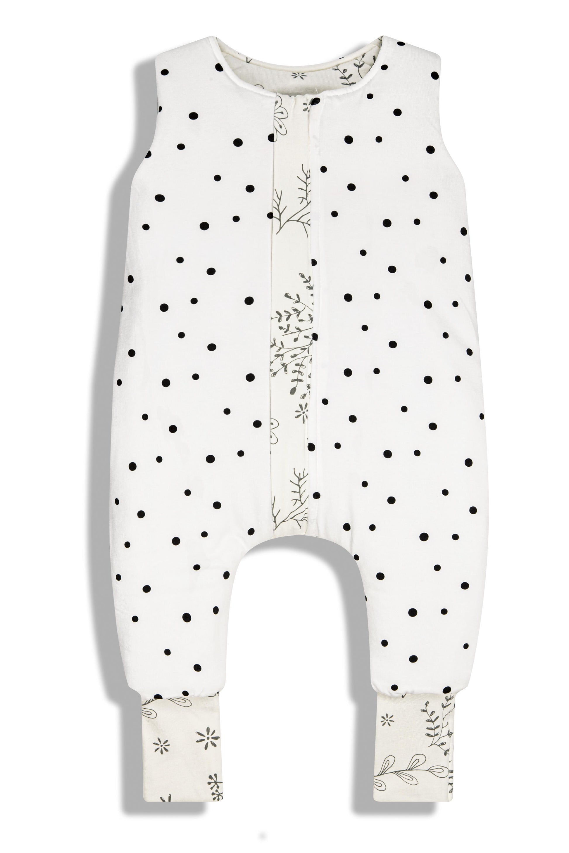 Saco De Dormir Con Pies Reversible T-xs Jersey Algodón Dots-bloom_0