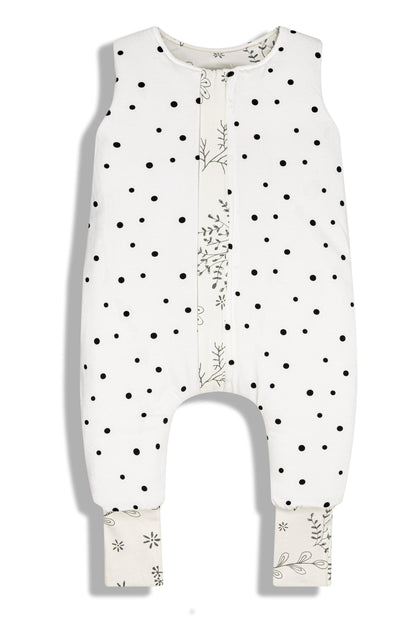 Saco De Dormir Con Pies Reversible T-xs Jersey Algodón Dots-bloom_3