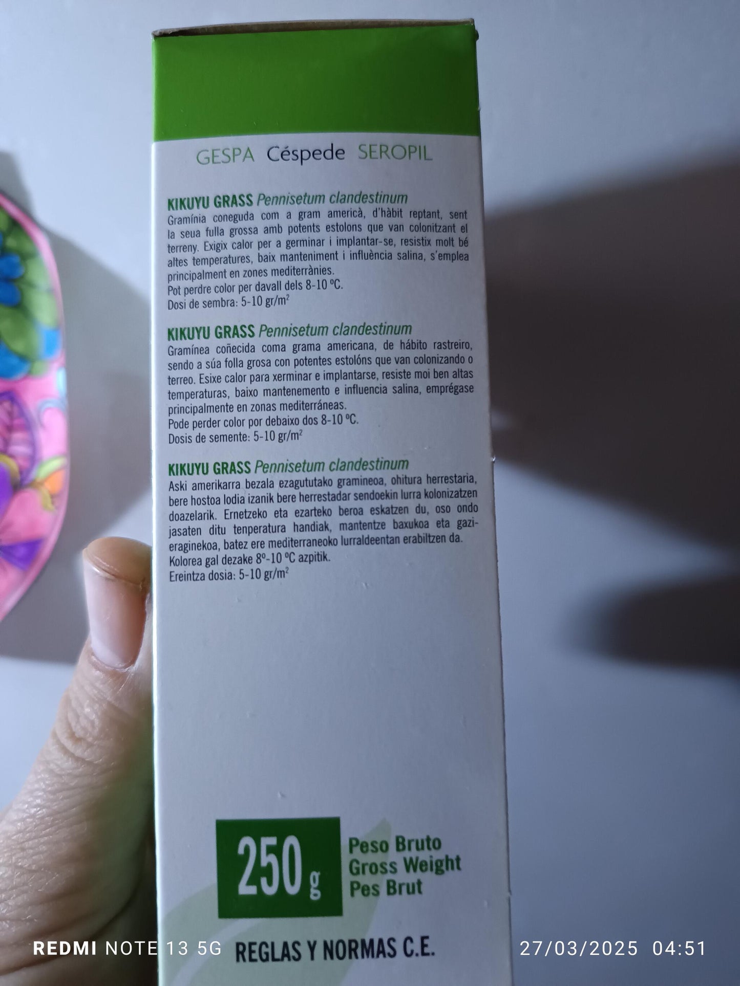 Semillas De Cesped Kikuyu Grass Caja De 250g_1