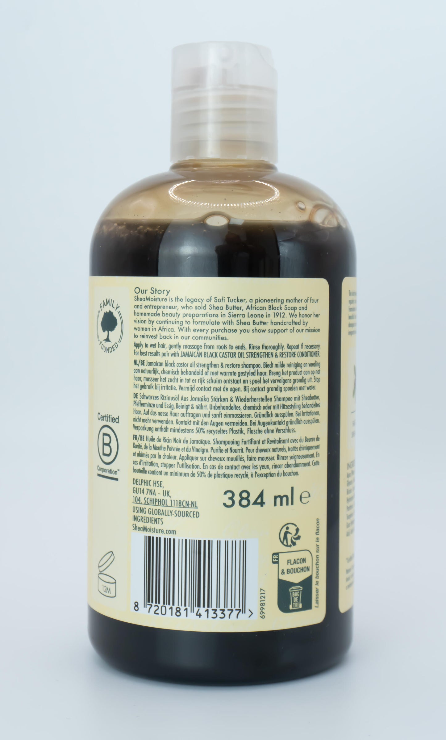 Shea Moisture Jamaican Black Castor Oil Strengthen And Restore Champú 384ml_4