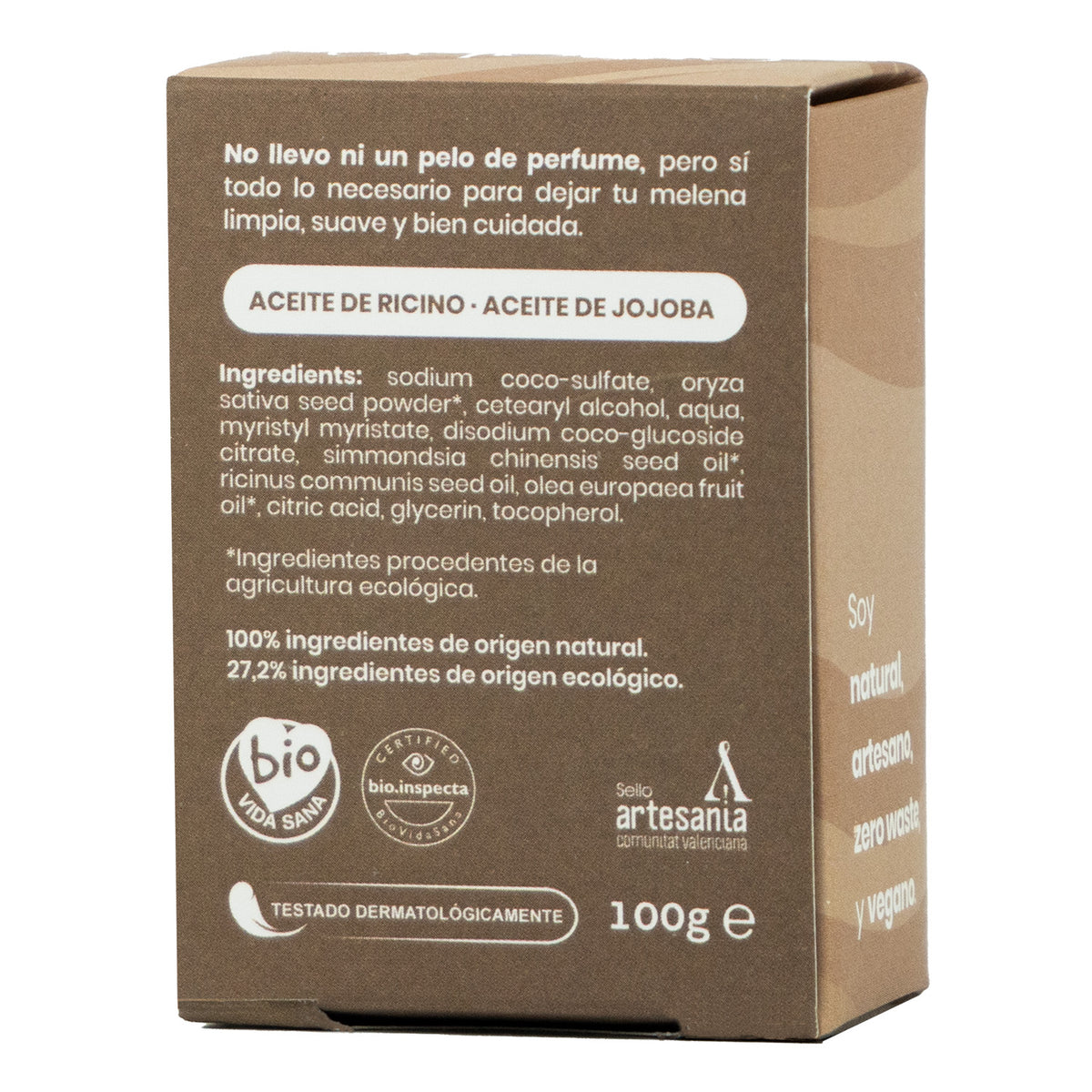 Champú sólido sin perfume Essabó 100 g