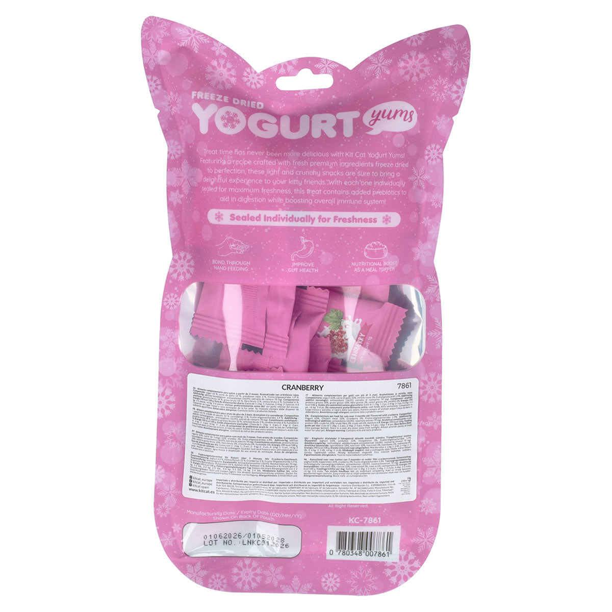 Kit Cat Yogurt Yums Liofilizado Arándano Rojo 10g (10 unidades)