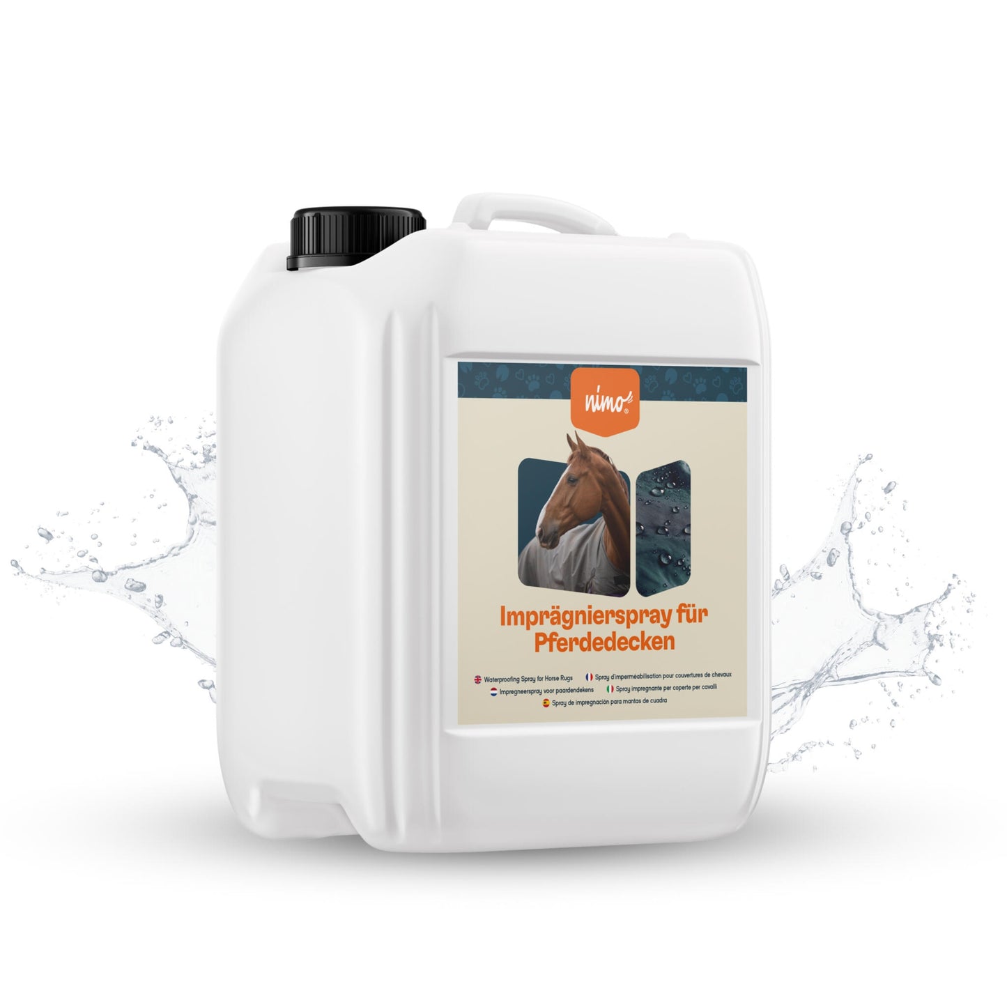 Spray Impermeabilizante Para Mantas De Caballo - Nimo - 5 L_0