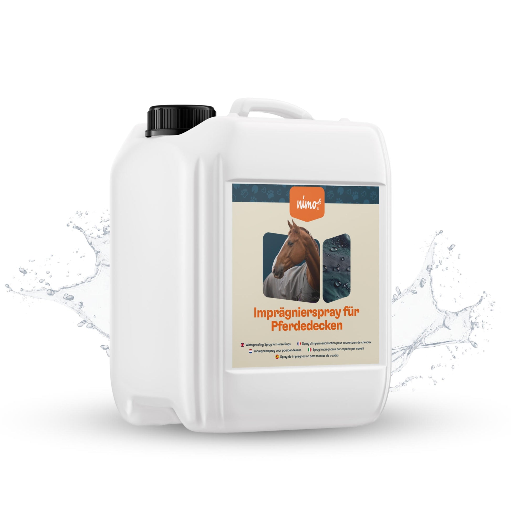 Spray Impermeabilizante Para Mantas De Caballo - Nimo - 5 L_0