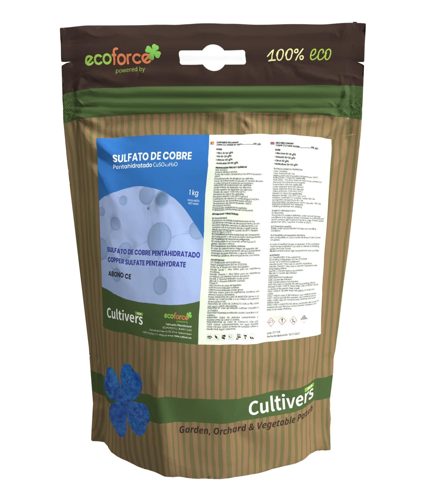 Sulfato De Cobre Cultivers 2x1kg_0