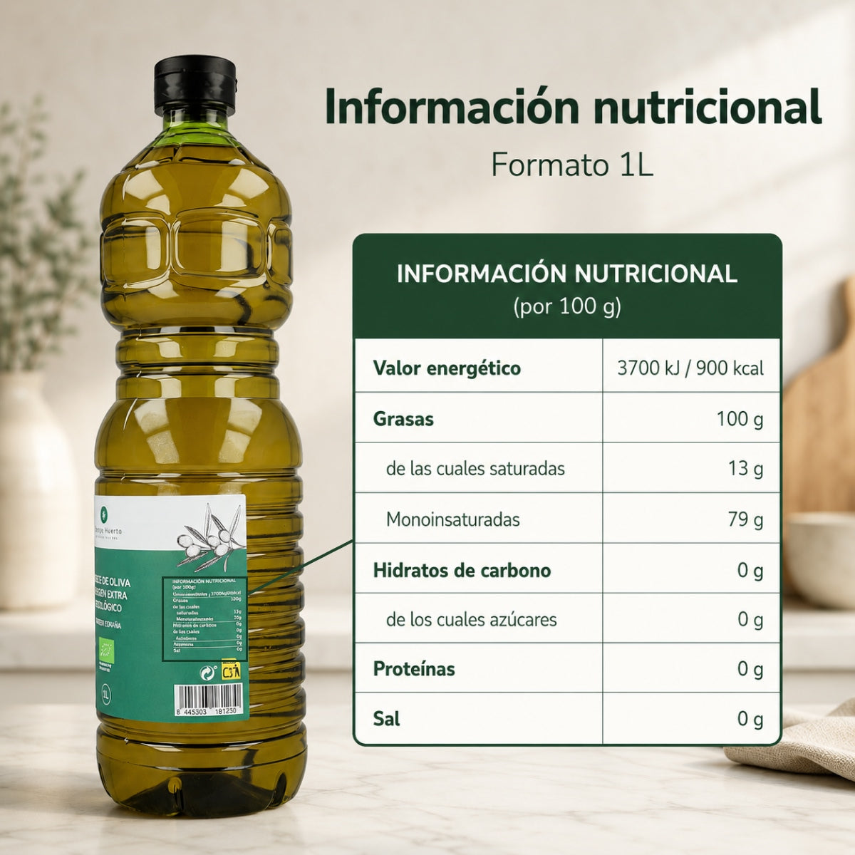 Azeite Virgem Extra Biológico Planeta Huerto 1 L