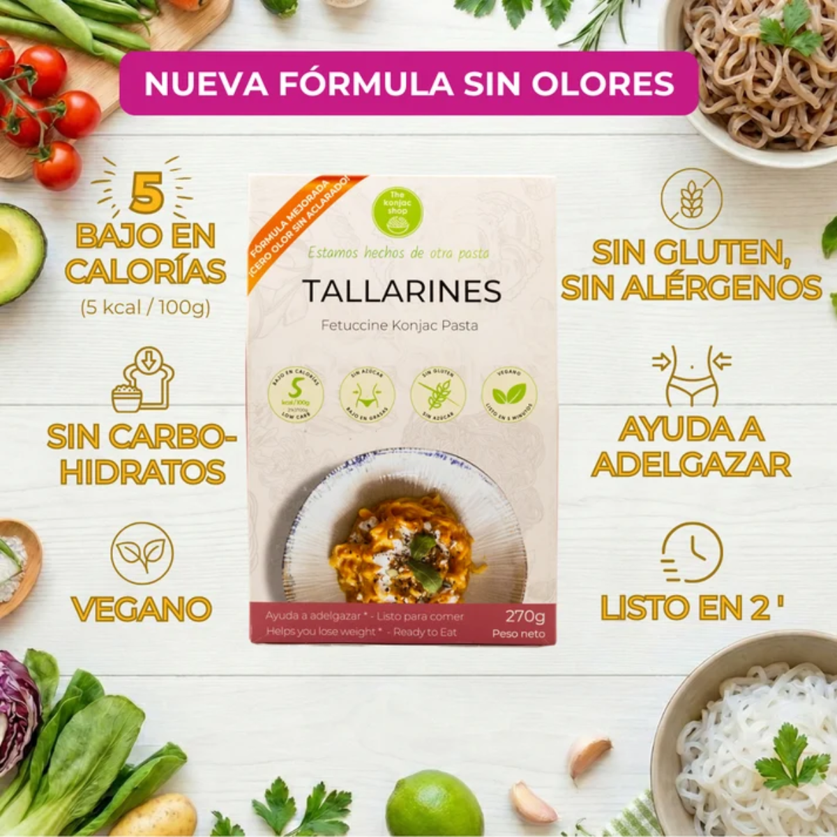 Macarrão Konjac The Konjac Shop 270g