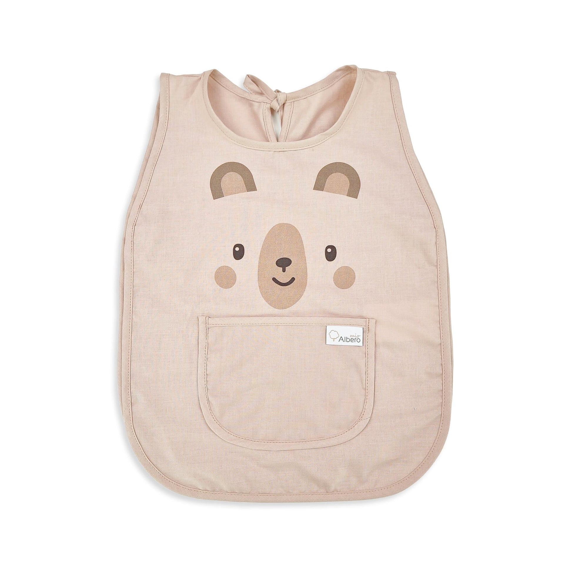 Teddy Bear Baby Babero Algodón 45x35 Cm Albero Mio | Protección Cómoda Y Transpirable Para Las Comidas De Tu Bebé_3