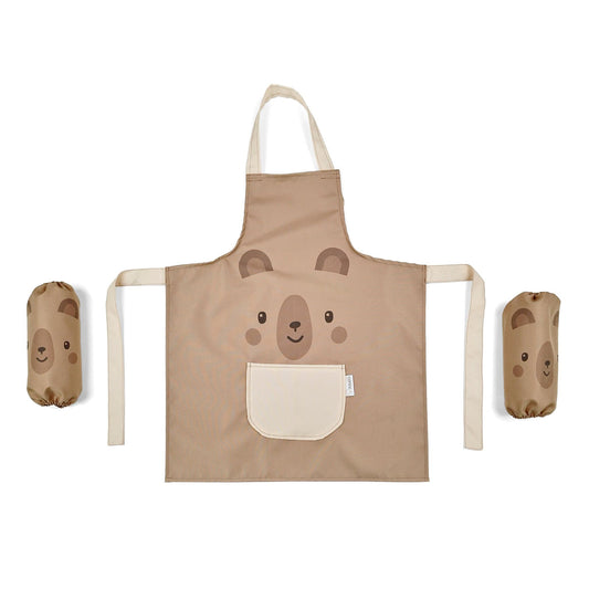Teddy Bear Delantal Impermeable Infantil Con Mangas 60x50 Cm Albero Mio | Ropa Protegida Y Cero Dramas Con Las Manchas_0