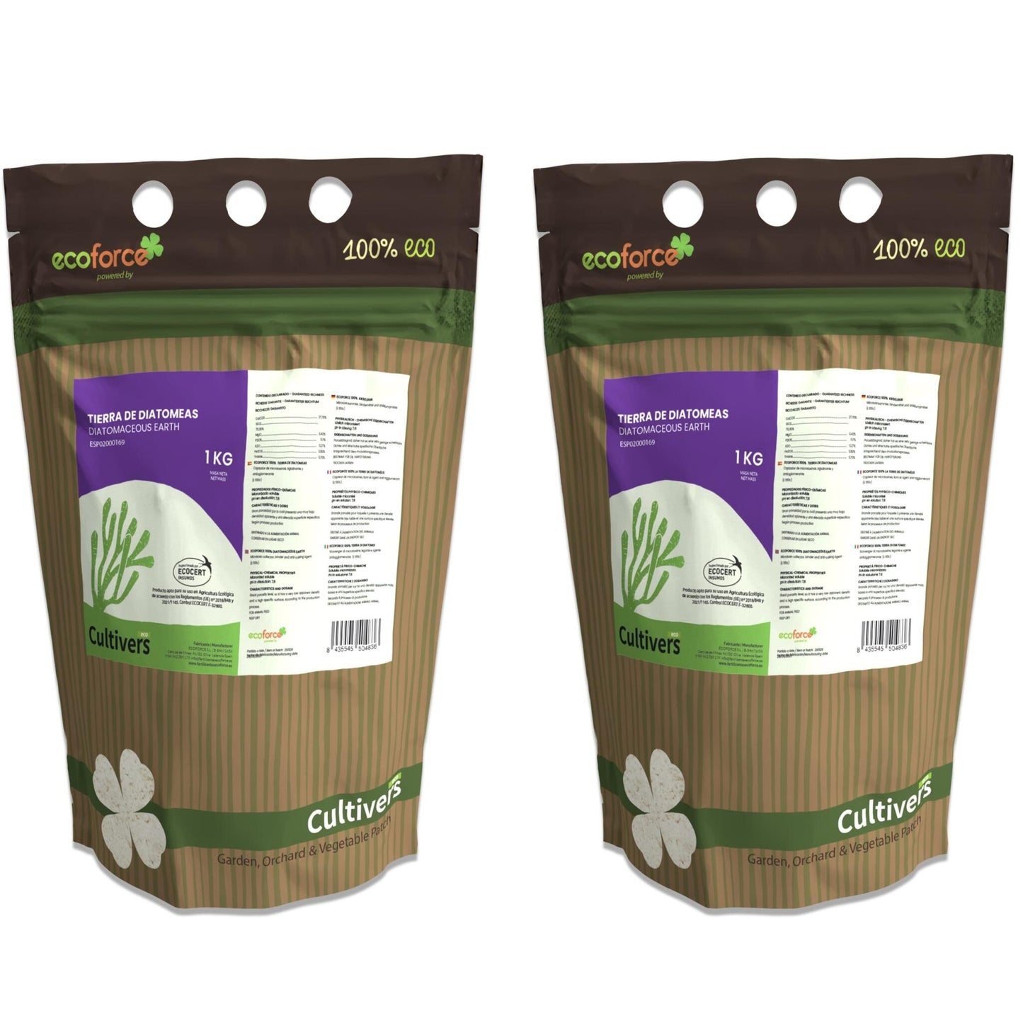Tierra De Diatomeas Micronizada Cultivers 2x1kg_1