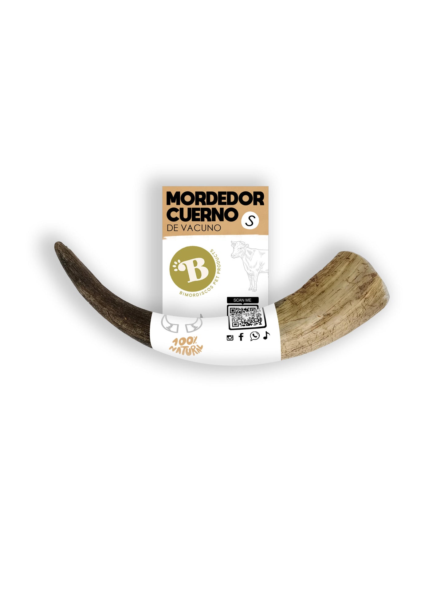 Bimordiscos Cuerno De Vaca / Toro Para Perros Pack. 2 X M_0