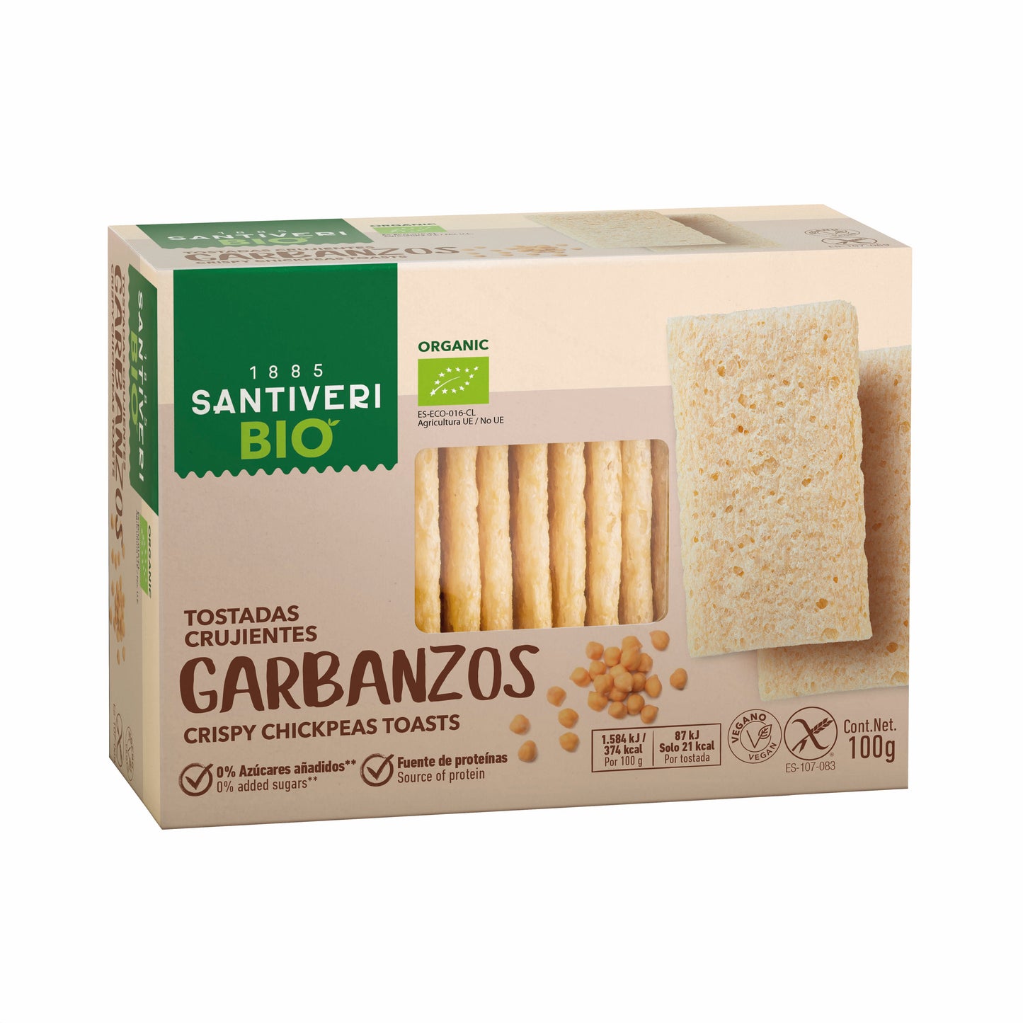 Tostadas Garbanzo Bio Santiveri 100 g