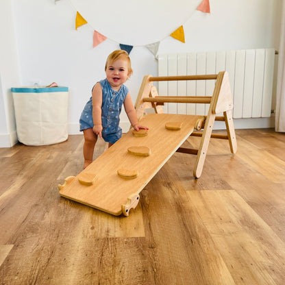 Triángulo De Aprendizaje Pequeño Pikler Plegable Madera. Med: 60 X 50 X 55 Cm. Tremsc0002. Woodgo._4