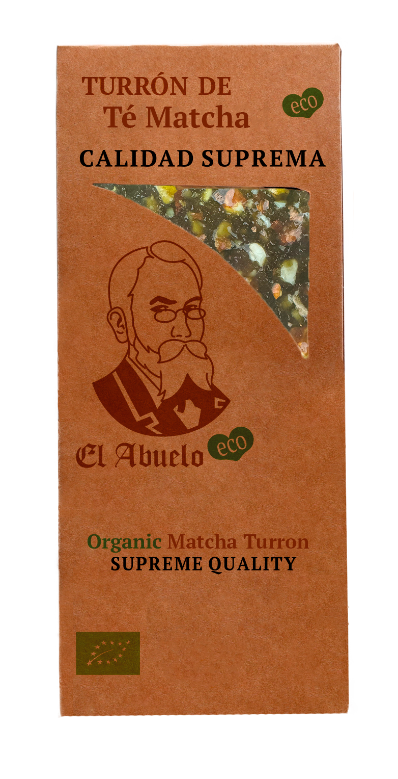 Turrón de Dátil con Té Matcha y Limón ECO El Abuelo 200 g