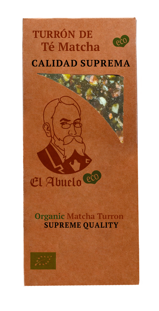 Turrón de Dátil con Té Matcha y Limón ECO El Abuelo 200 g