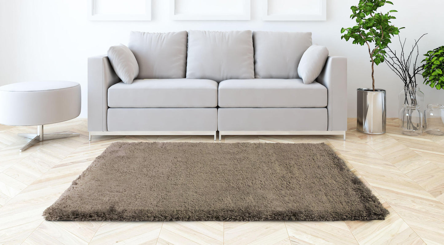 United Taupe Shaggy Alfombra De Pelo Largo 100x150cm- Decoración- Mobiliario Doméstico_2