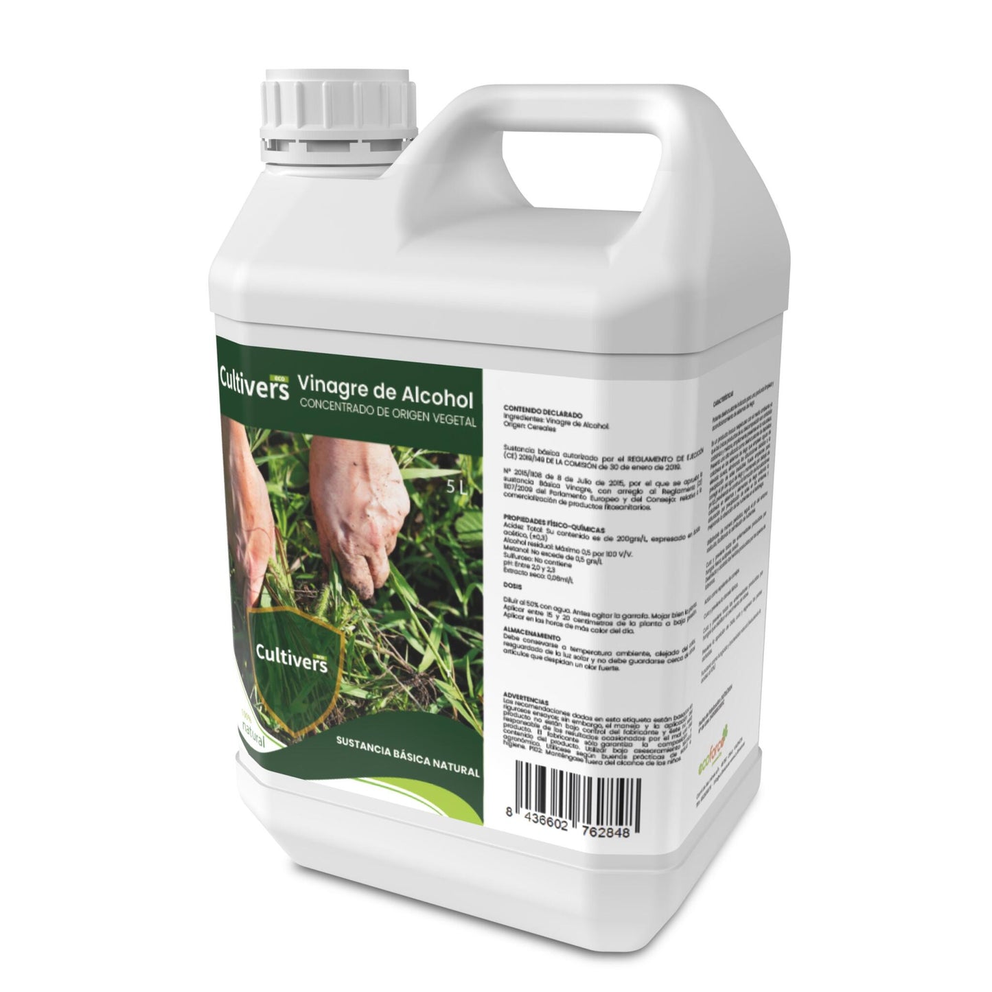 Vinagre De Alcohol. Herbicida Natural De Vinagre Cultivers 10 L_1