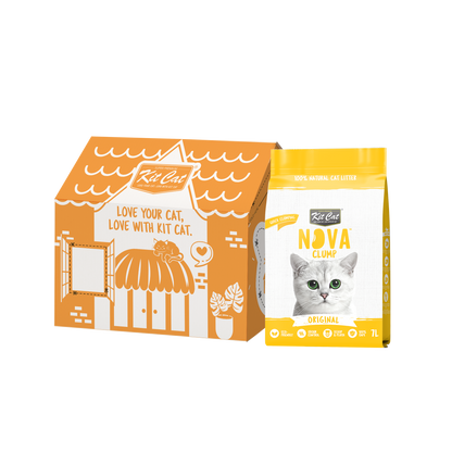 Kit de areia para gatos Eco SoyaClump - Areia para gatos original de 7 litros